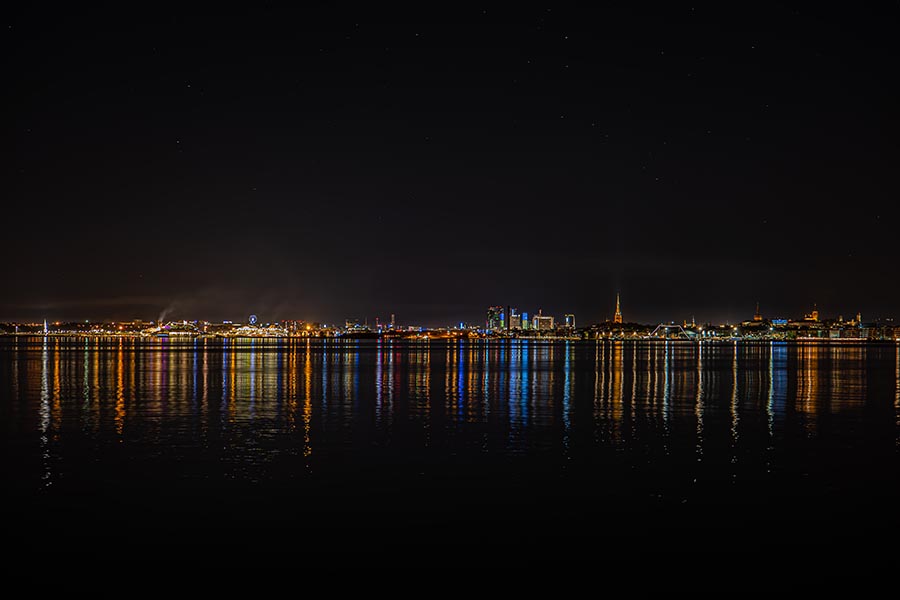 Tallinn city view night